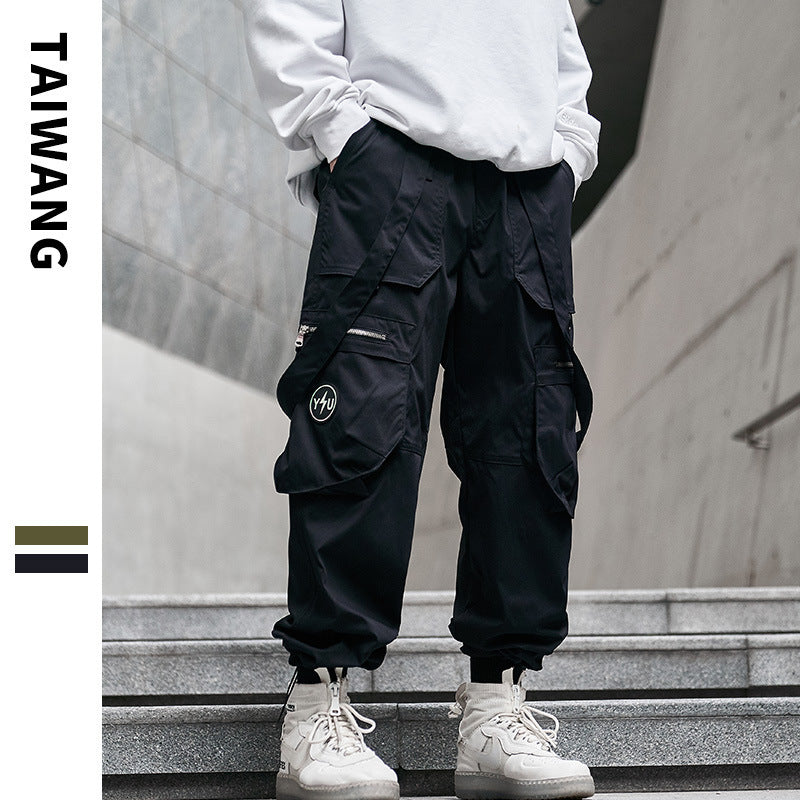 Casual Pants Japanese Strap Paratrooper Functional Pants
