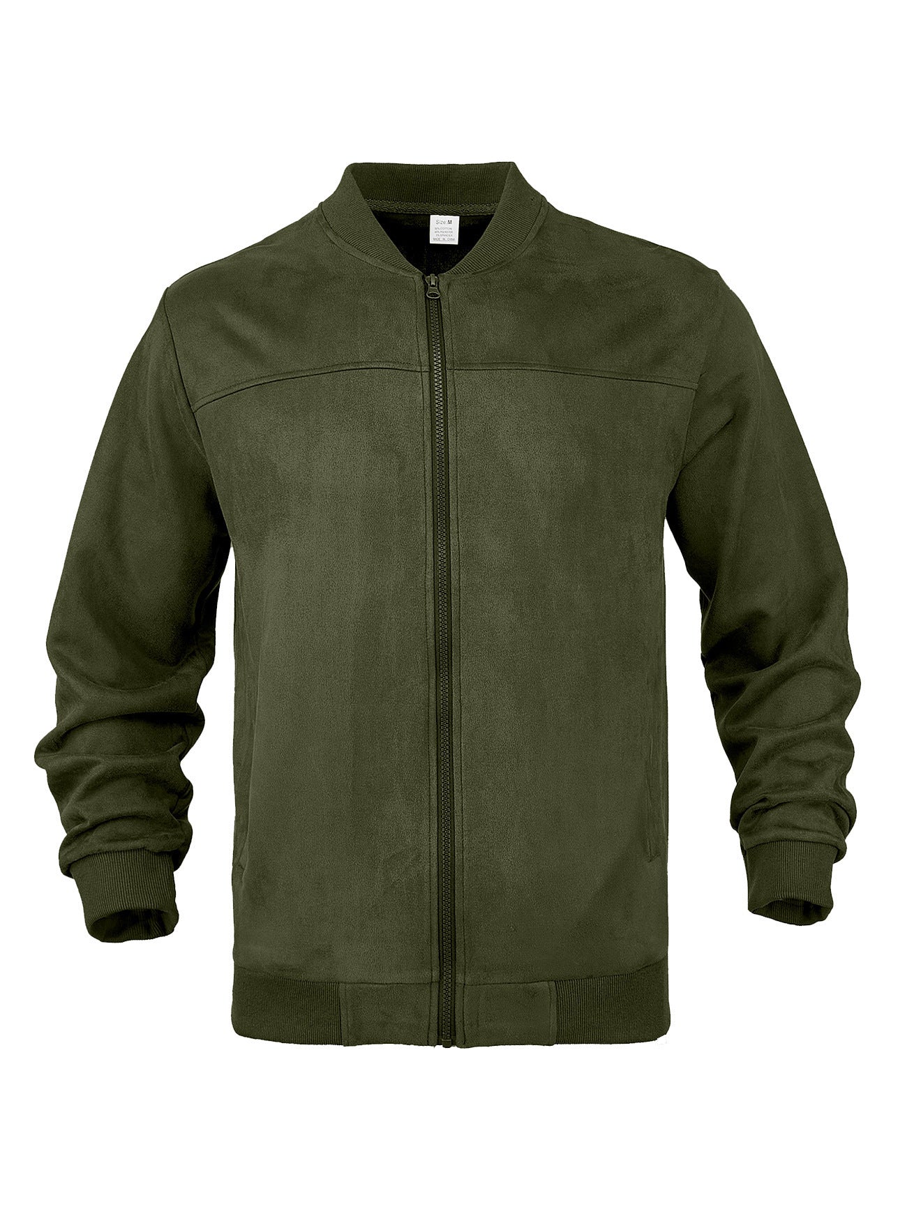 Men's Solid Color Minimalism Casual Suede Zip Jacket